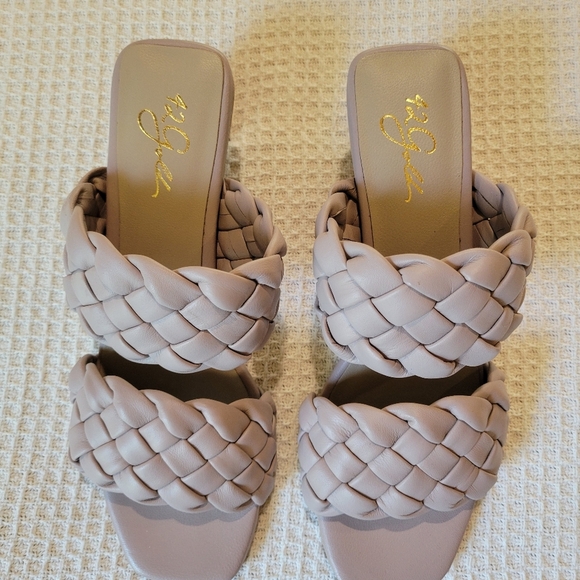 42 Gold Elegant Women's Braided Sandals - Cream - Picture 3 of 11